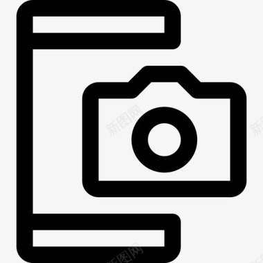 手机摄像头便携自拍图标图标