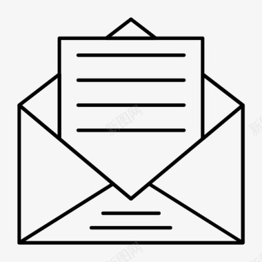 电子邮件业务信函图标图标