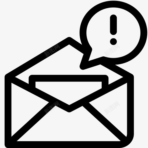 电子邮件警报通信新图标svg_新图网 https://ixintu.com 开发大纲 新 电子邮件警报 通信 通知