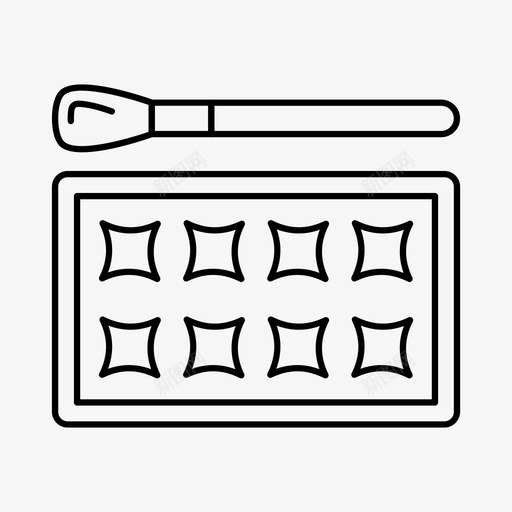 水彩毛刷化妆包图标svg_新图网 https://ixintu.com 化妆包 学校和教育 毛刷 水彩 沙龙 油漆