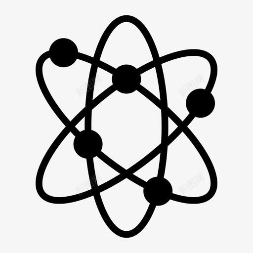 科学原子轨道图标svg_新图网 https://ixintu.com 原子 技术 科学 网络搜索引擎优化字形图标 轨道