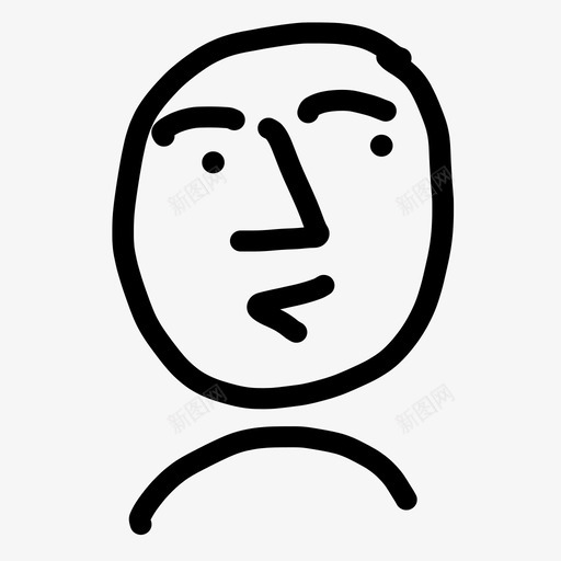 交谈面部手绘图标svg_新图网 https://ixintu.com 交谈 人物 手绘 面部 面部和手绘人物
