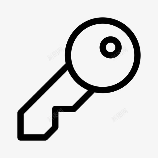 普通锁安全钥匙中锁图标svg_新图网 https://ixintu.com 中锁 安全钥匙 普通锁