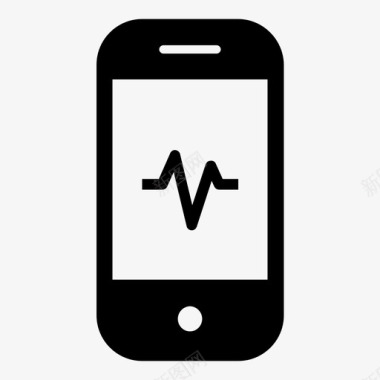 智能手机健康心跳智能手机就是手机图标图标