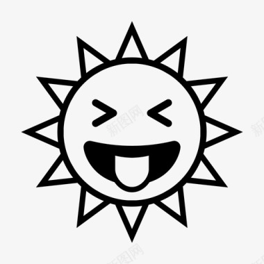 太阳表情嘲笑图标图标