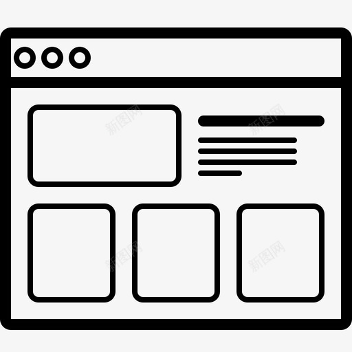 浏览器实体模型图标svg_新图网 https://ixintu.com 在线 实体模型 浏览器 线框 网站 设计