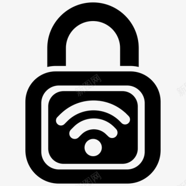 wifi安全锁定保护图标图标