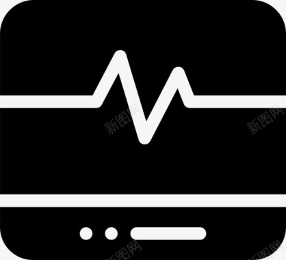 心电图心脏病健康图标图标