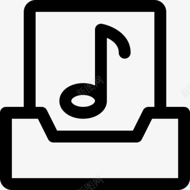音乐文件附件音符quaver图标图标