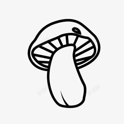 蘑菇食用菌木耳图标svg_新图网 https://ixintu.com 无花果蘑菇 木耳 蘑菇 野生蘑菇 食用菌