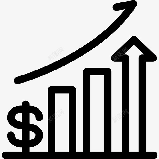分析美元增长图标svg_新图网 https://ixintu.com 分析 增长 收入 网络搜索引擎优化 美元 金钱