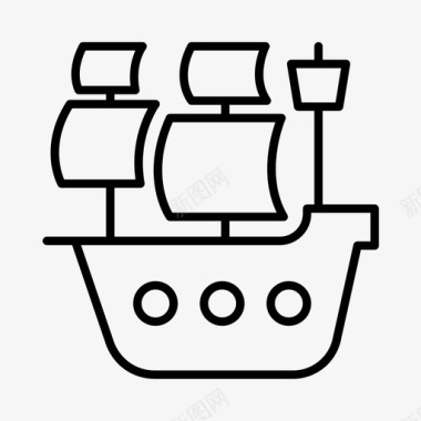 海盗船童话幻想图标图标