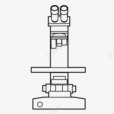 显微镜化学调查图标图标