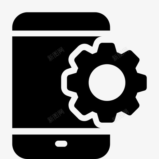移动配置开发图标svg_新图网 https://ixintu.com 开发 开发用户界面字形图标 电话 移动 网页设计 设置 配置