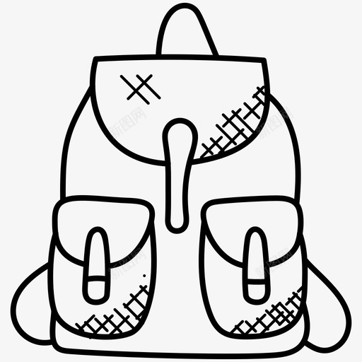 采购产品背包书包肩包图标svg_新图网 https://ixintu.com 书包 旅游包 旅行包 时尚 肩包 采购产品背包