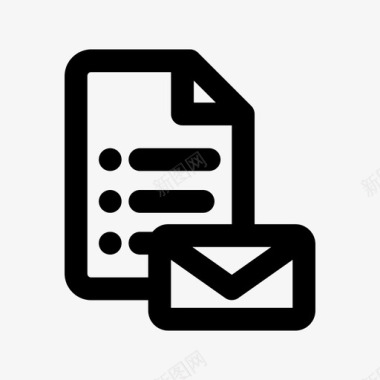 电子邮件附件文档表单图标图标