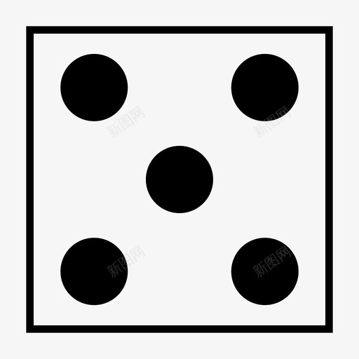 掷骰子五赌博图标svg_新图网 https://ixintu.com 五 掷骰子 玩 赌博 运气