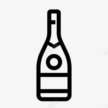 香槟起泡酒酒精饮料图标图标