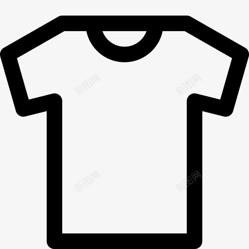 T恤休闲舒适图标svg_新图网 https://ixintu.com T恤 休闲 圆领 穿着 舒适 衣服系列图标