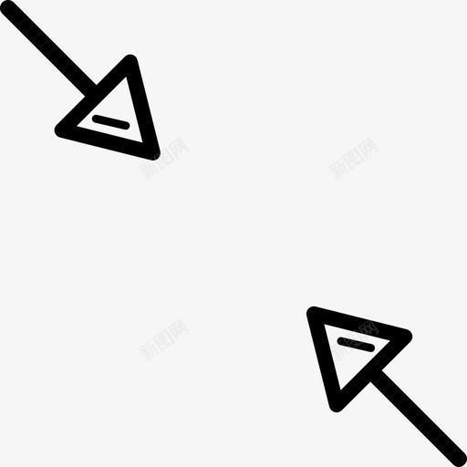 两个指向中心的对角线箭头genericons箭头图标svg_新图网 https://ixintu.com genericons箭头 两个指向中心的对角线箭头
