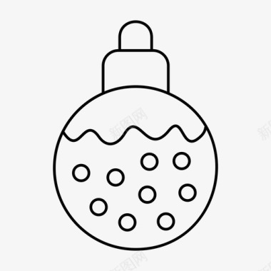 圣诞装饰球圣诞球图标图标