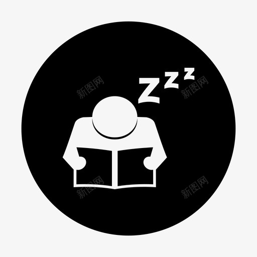 读书睡觉学习图标svg_新图网 https://ixintu.com 学习 学习圈 愚蠢 睡觉 读书