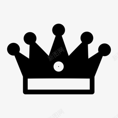 皇冠王冠君主制图标图标