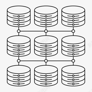 数据库结构信息基础设施图标图标