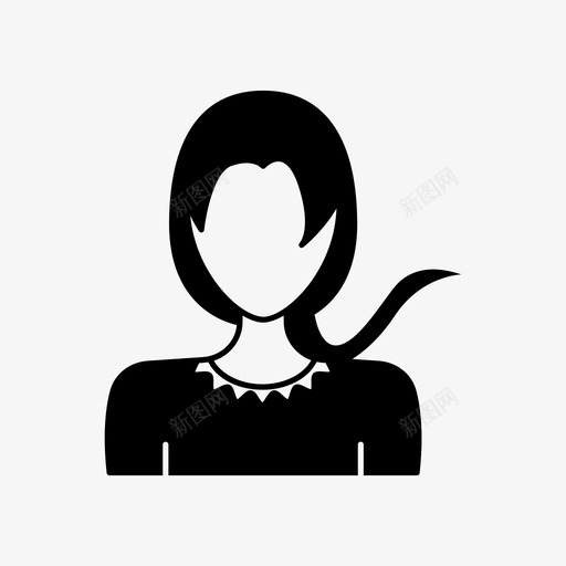 女人化身长发图标svg_新图网 https://ixintu.com 侧面 化身 化身女人 女人 长发