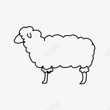 绵羊农场羔羊图标图标