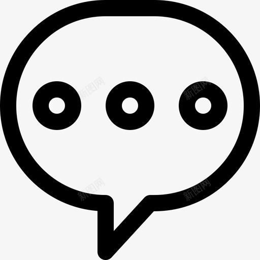 在线对话聊天消息图标svg_新图网 https://ixintu.com 在线对话 打字 消息 消息和聊天线路图标 聊天 语音气球