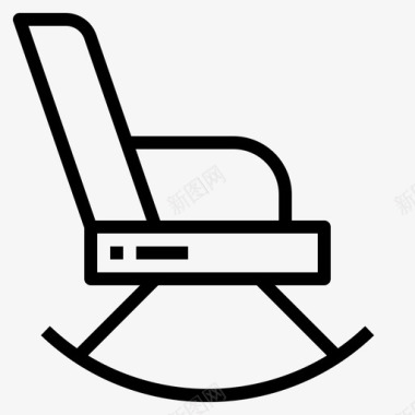 摇椅家具放松图标图标
