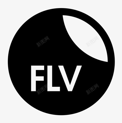 flv文件扩展名svg图标svg_新图网 https://ixintu.com flv svg 文件扩展名