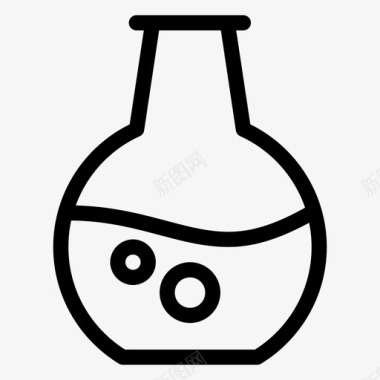 烧瓶实验室科学图标图标