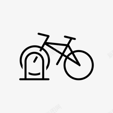 自行车架自行车车棚图标图标