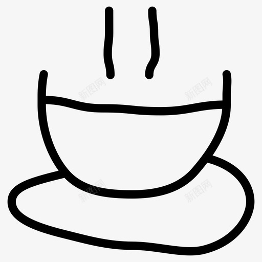 杯子咖啡手绘图标svg_新图网 https://ixintu.com 咖啡 商业涂鸦 手绘 杯子 茶 马克杯