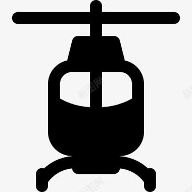 直升机飞机螺旋桨图标图标