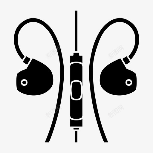 耳机入耳式耳机耳塞图标svg_新图网 https://ixintu.com 入耳式耳机 耳塞 耳机