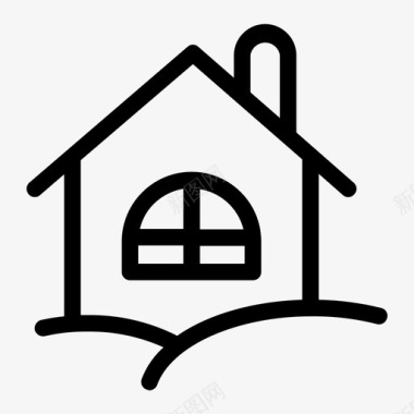 小屋房子庇护所图标图标