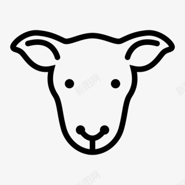 羊动物牛图标图标