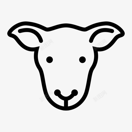 羊动物牛图标svg_新图网 https://ixintu.com 农场 农场动物 动物 牛 羊