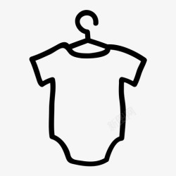 婴儿尺码婴儿连体衣服装时尚图标高清图片