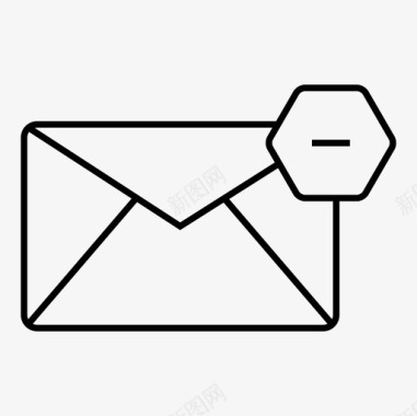 最小化电子邮件办公室图标图标