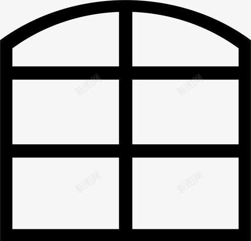窗户通风结构图标svg_新图网 https://ixintu.com 形状 窗户 结构 通风