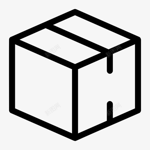 箱装包装图标svg_新图网 https://ixintu.com 储存 包装 箱 装