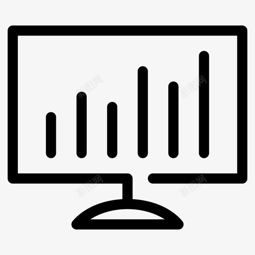 分析条形图计算机图标svg_新图网 https://ixintu.com 分析 图表 报告 条形图 监视器 网络营销 计算机