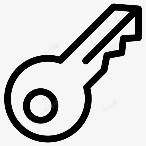 钥匙房钥匙扣房产图标svg_新图网 https://ixintu.com 住宅 房产 房地产线性图标 钥匙房 钥匙扣