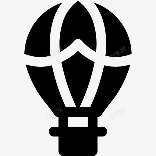 热气球冒险飞艇图标svg_新图网 https://ixintu.com 冒险 旅行 热气球 运输固体图标 飞艇 飞行