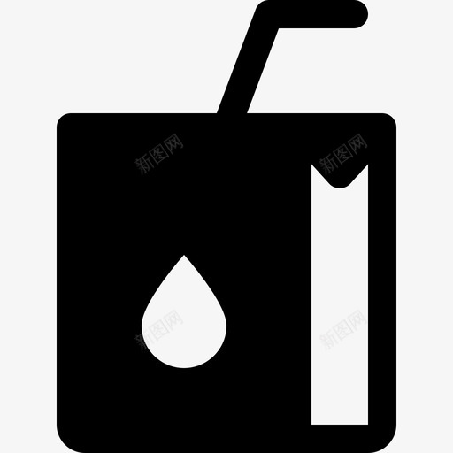 果汁盒饮料包装图标svg_新图网 https://ixintu.com 包装 吸管 果汁盒 饮料 饮料固体图标