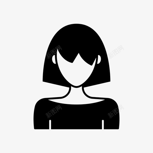 短发女人化身女孩图标svg_新图网 https://ixintu.com 化身 化身女人 女孩 用户 短发 短发女人